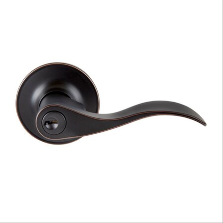 Delaney Hardware Callan Bennett Edged Oil Rubbed Bronze Keyed Entry Door Handle BN5107R